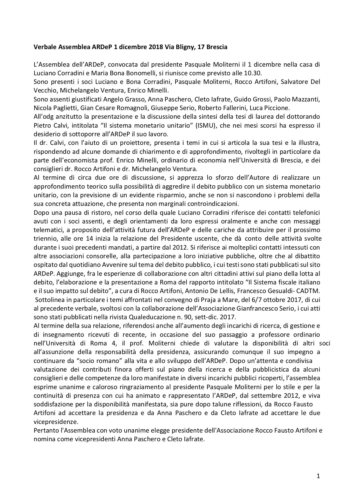 Verbale assemblea 2018