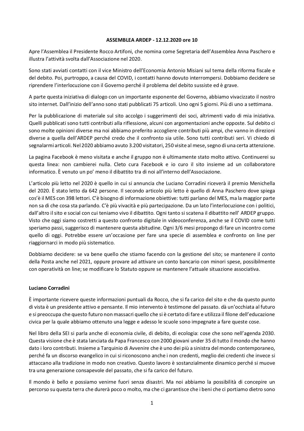 Verbale assemblea 2020